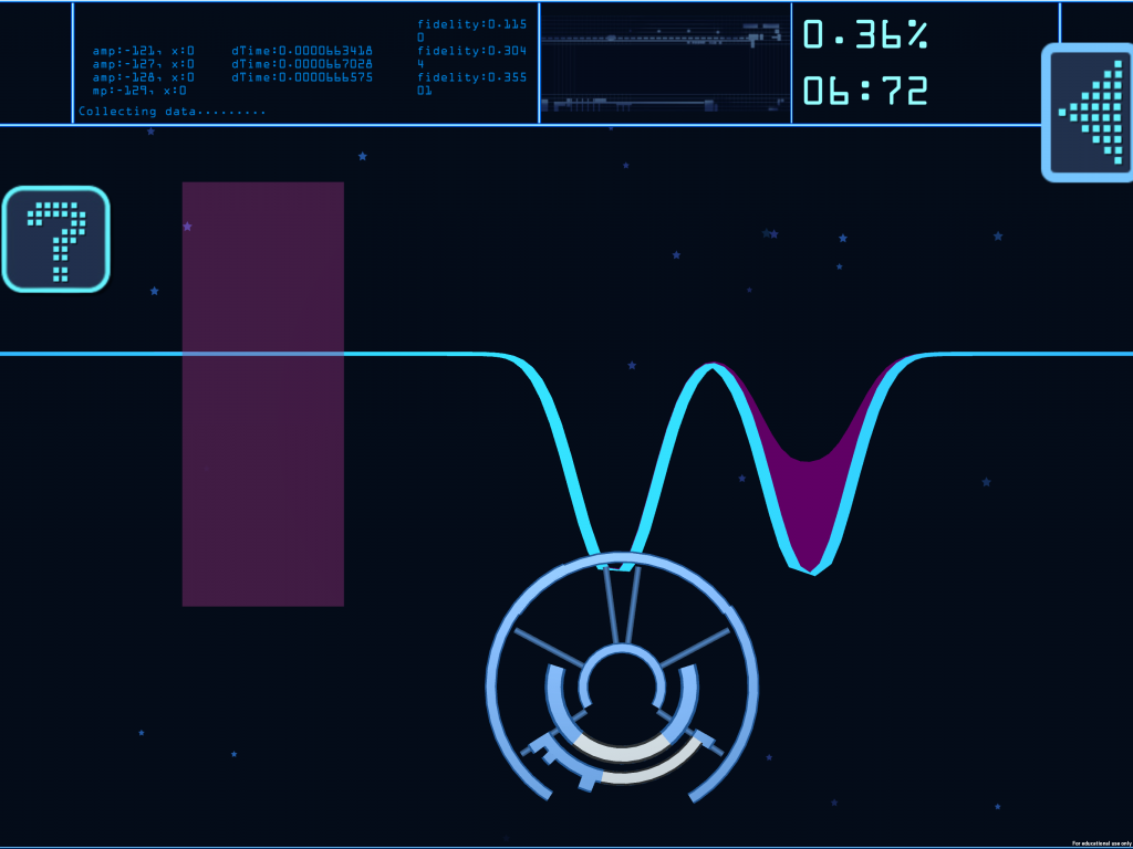 Screenshot aus dem Computerspiel "Quantum Moves"